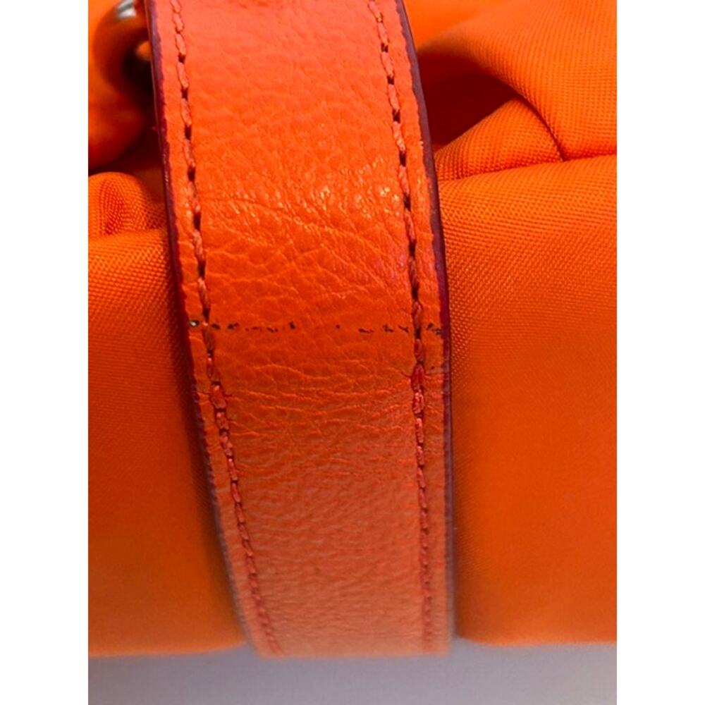 MZ Wallace Orange Nylon Pleated Crossbody Tote - Picture 11 of 11